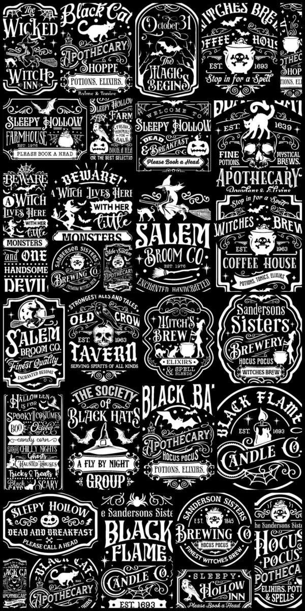 Vintage Halloween Graphics Bundle: 30 Spooky and Stylish Designs - Image 9