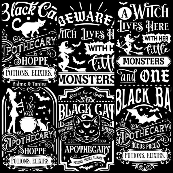 Vintage Halloween Graphics Bundle: 30 Spooky and Stylish Designs - Image 8