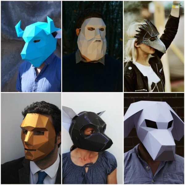 Low Poly 3D DIY Halloween Masks - Best Papercraft Masks - Image 2
