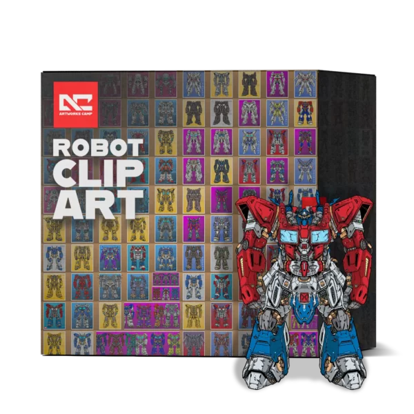 Robot Vector Graphics - product box